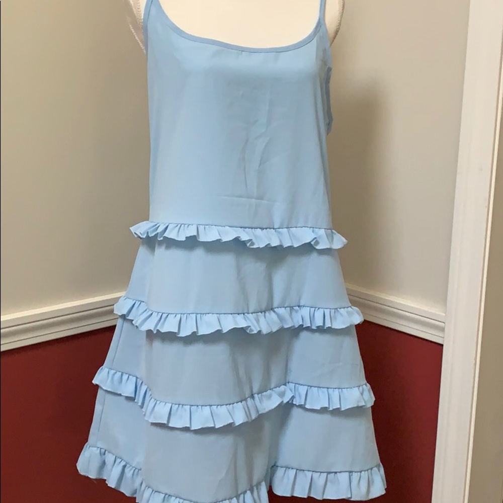 Modern Boutique light blue ruffled dress